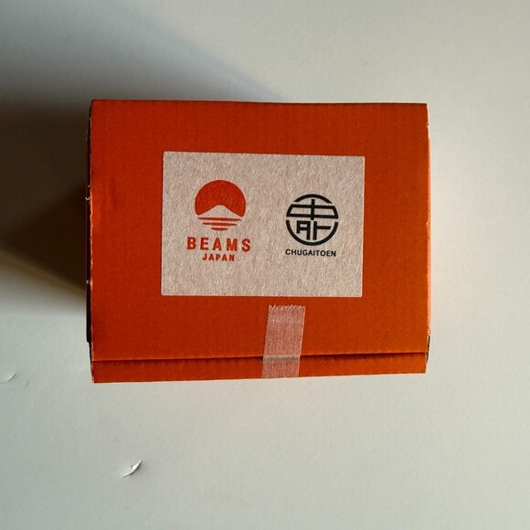 BEAMS Japan x Chugai Toen Maneki Neko Mug - Orange Lucky Cat - Picture 2 of 6